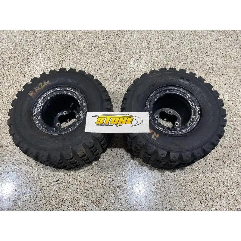 REAR DWT 9" BEADLOCK WHEELS & MAXXIS TIRES 20X11X9 HONDA SUZUKI KAWASAKI 4/110