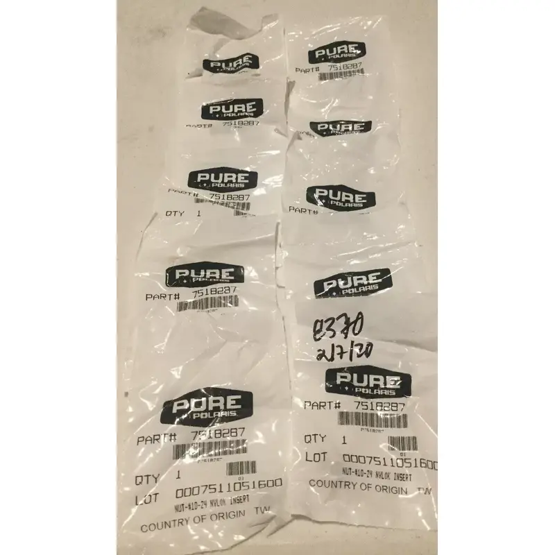 POLARIS OEM SET OF 10 NYLOK INSERT NUTS OUTLAW SCRAMBLER 450 400 330 250