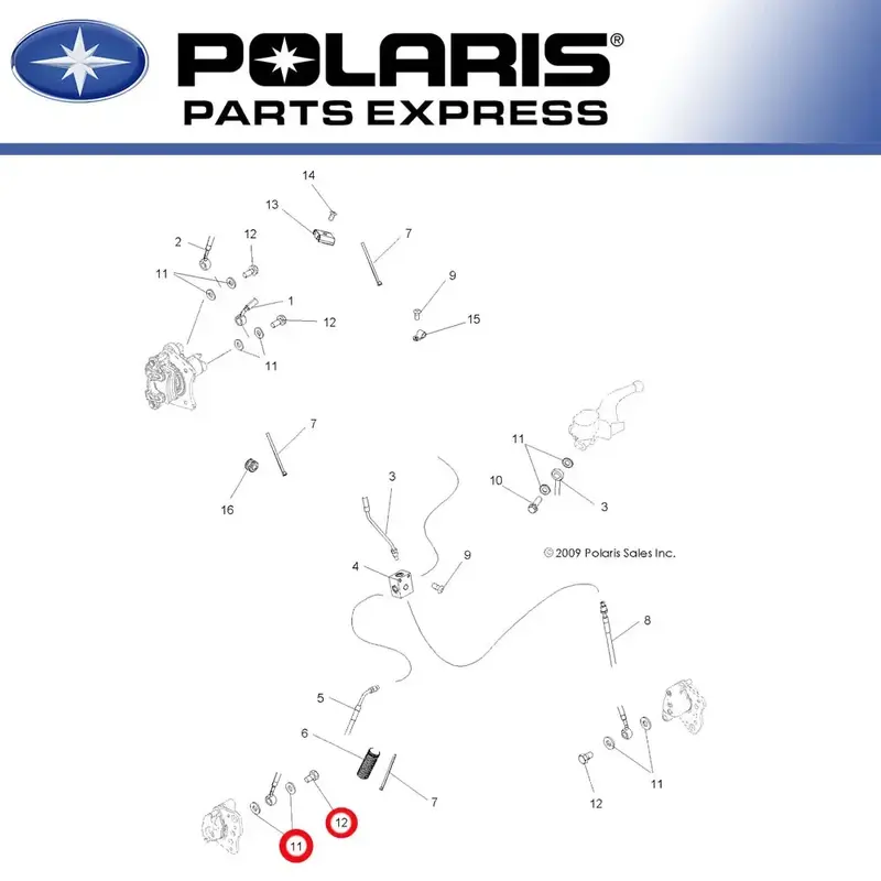 BRAND NEW POLARIS SPORTSMAN 400 450 500 REAR BRAKE LINE KIT 2202708 OEM
