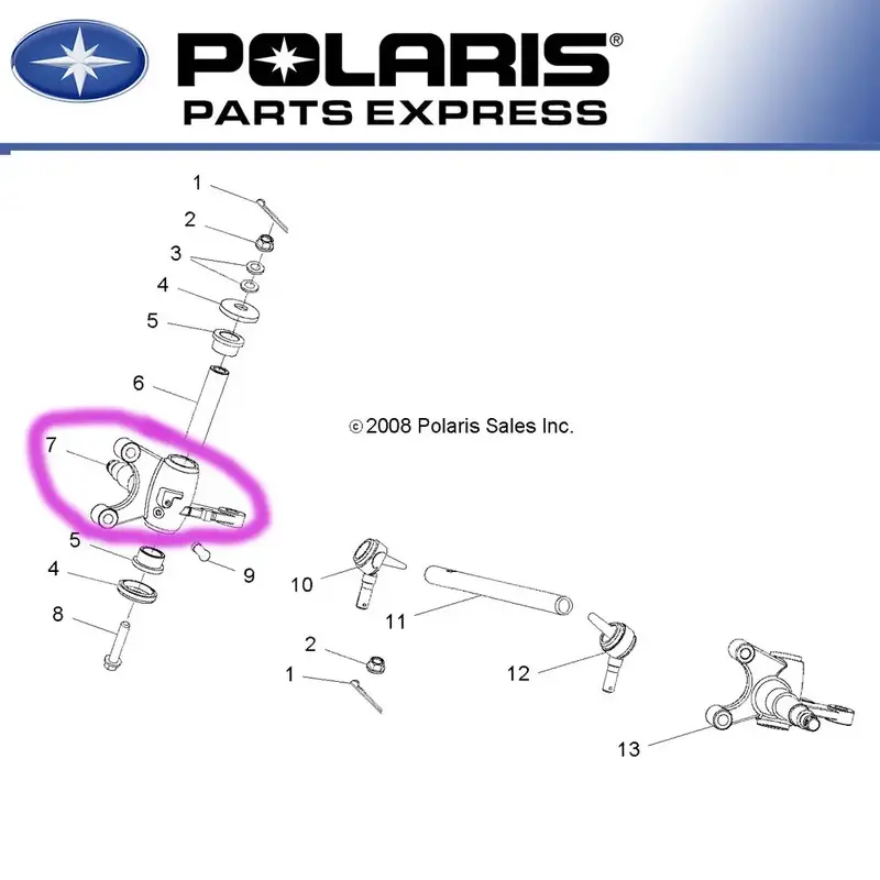 NEW GENUINE POLARIS 2009 - 2019 RZR 170 RH STEERING KNUCKLE OEM 0454893