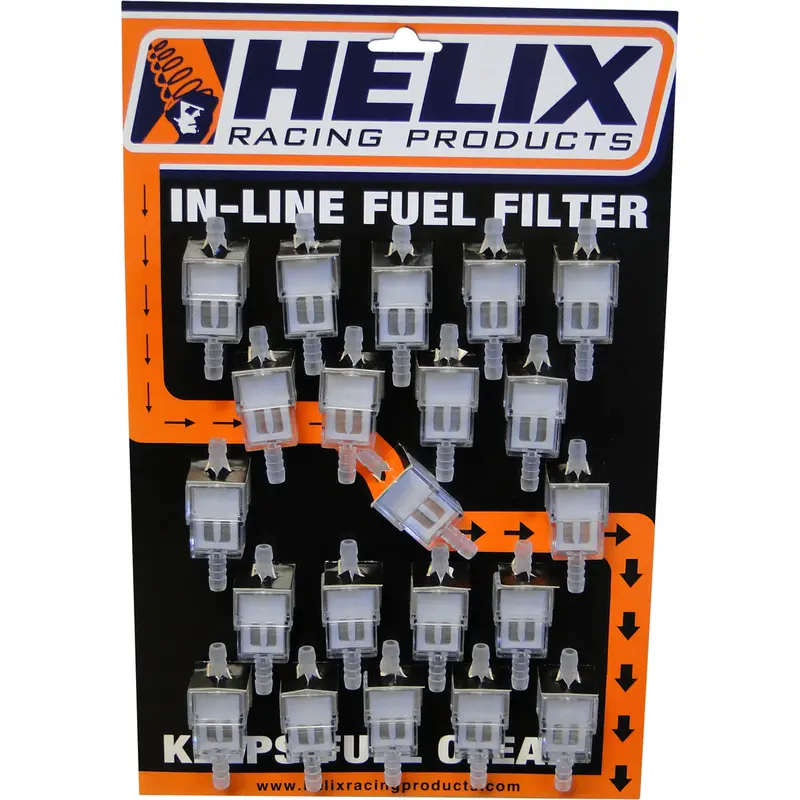 HELIX 1/4" FUEL FILTERS 21/PK W/DISPLAY CARD