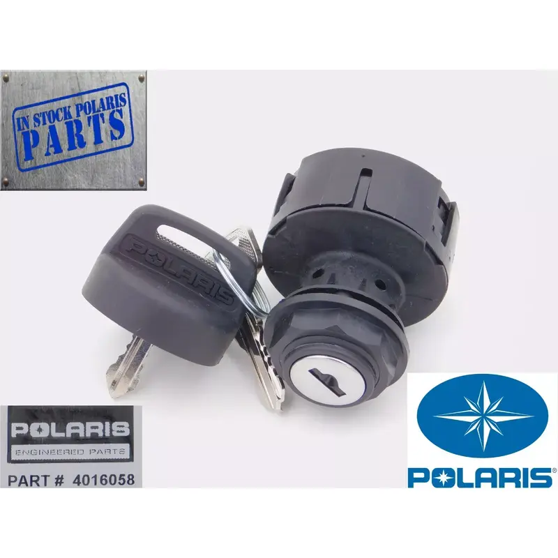 Polaris 4 Position Ignition Key Switch With Key, Genuine OEM Part 4016058, Qty 1
