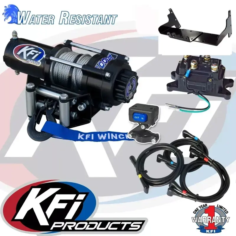 KFI WINCH 2000 LBS AND MOUNT KIT W MOUNT POLARIS 95-2002 XPLORER 300 400 500 4X4