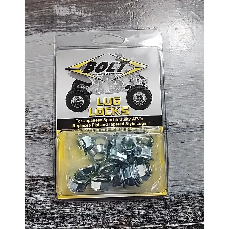 Bolt ATV Hardware Locking Lug Locks Nuts Silver2005-LUG.S Sport & Utility