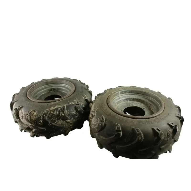 96-02 SUZUKI KING QUAD 300 OEM REAR BACK WHEEL RIM W TIRE 25X8.00-12 B4505