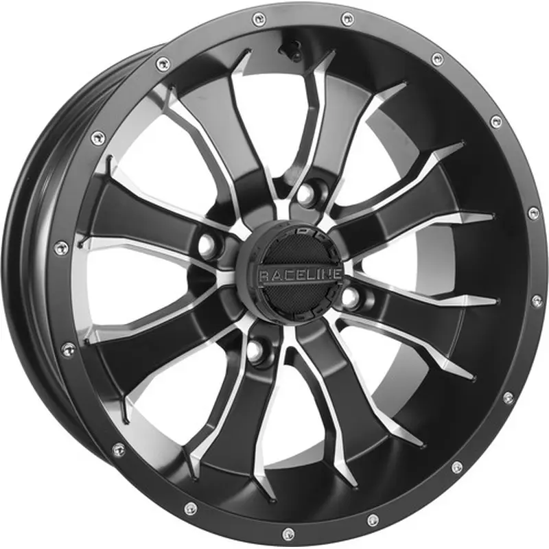 RACELINE MAMBA WHEEL 12X7 4/110 5 2 ( 10MM) BLK/MACHINED