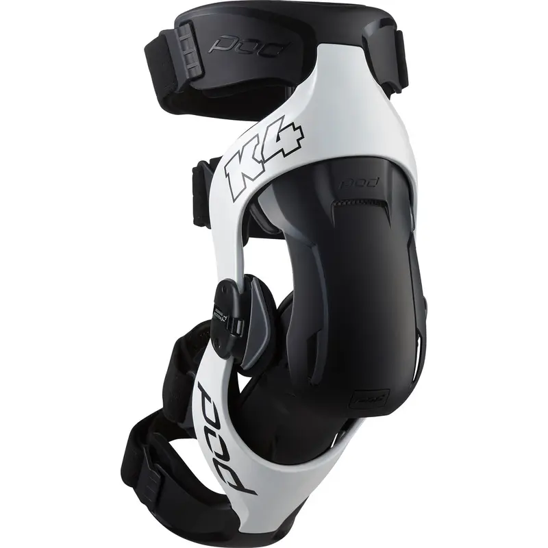 POD K4 V2.0 KNEE BRACE (LT) WHITE/BLACK XS/SM