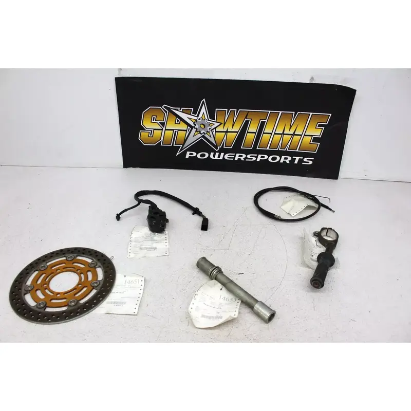 KAWASAKI 636 PARTS LOT CLUTCH CABLE HANDLE BAR SWITCH AXEL SET FRONT ROTOR
