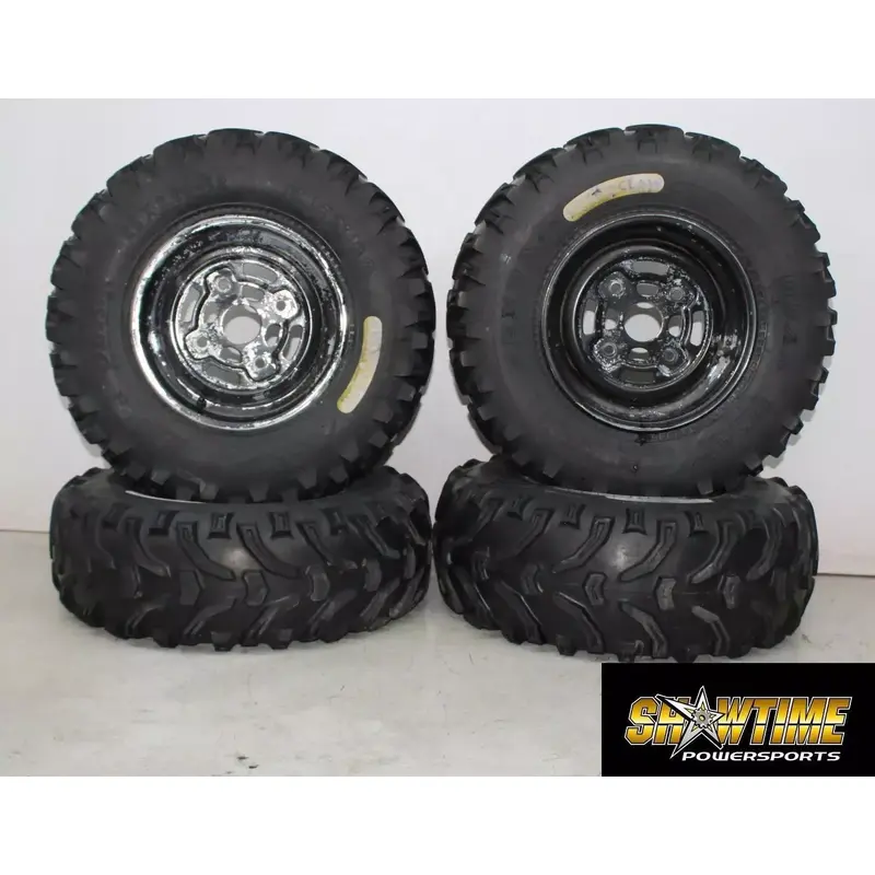 04 BOMBARDIER OUTLANDER 400 FRONT REAR BACK WHEEL RIMS SET