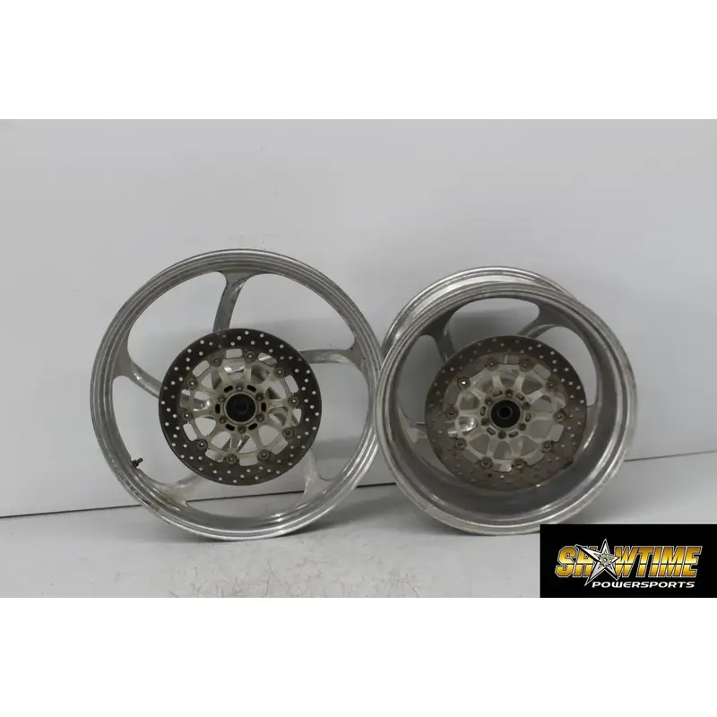 07 VICTORY JACKPOT PERFORMANCE MACHINE FRONT AND REAR WHEEL RIM PAIR STRAIGHT
