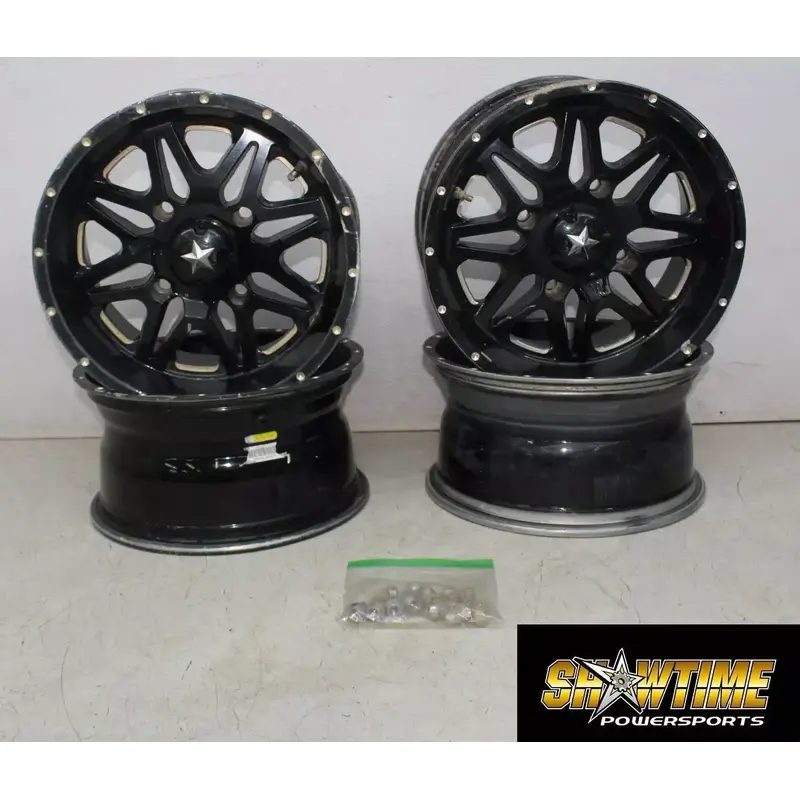 19 CAN-AM RENEGADE 1000R MSA FRONT REAR BACK WHEEL RIMS SET (SEE DESCP)