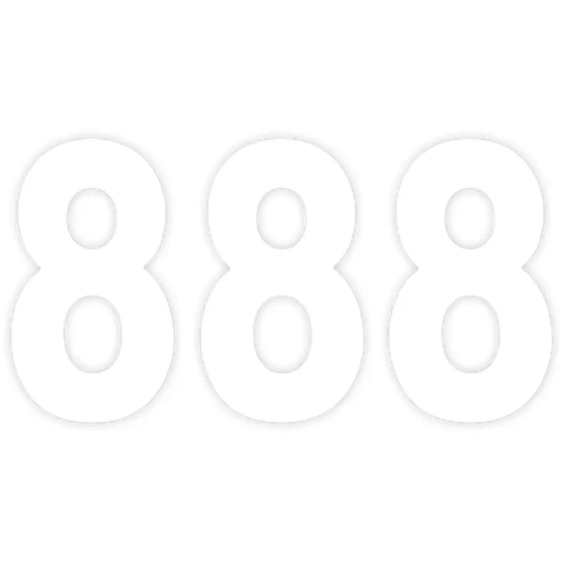 Factory effex Pro Number 8 - White - 7"