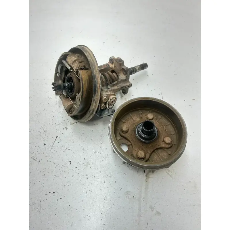 87 Honda Fourtrax Trx 350 TRX350 GOOD! Front Left Hub Brake Shaft Drum Spindle