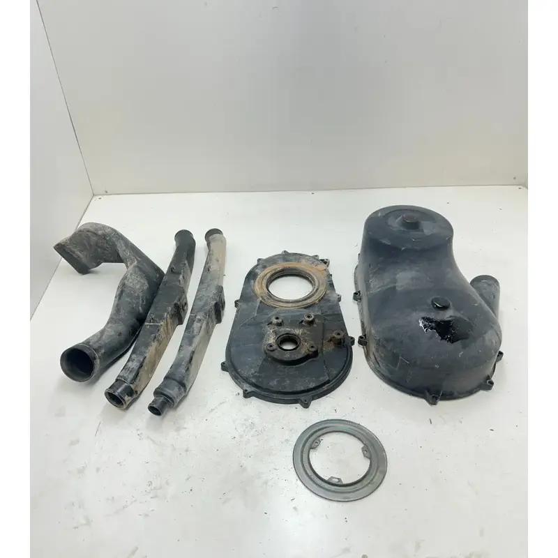 02 2002 Polaris Ranger 500 4x4 OEM GOOD! Clutch Cover Guard Shield Intake Tubes