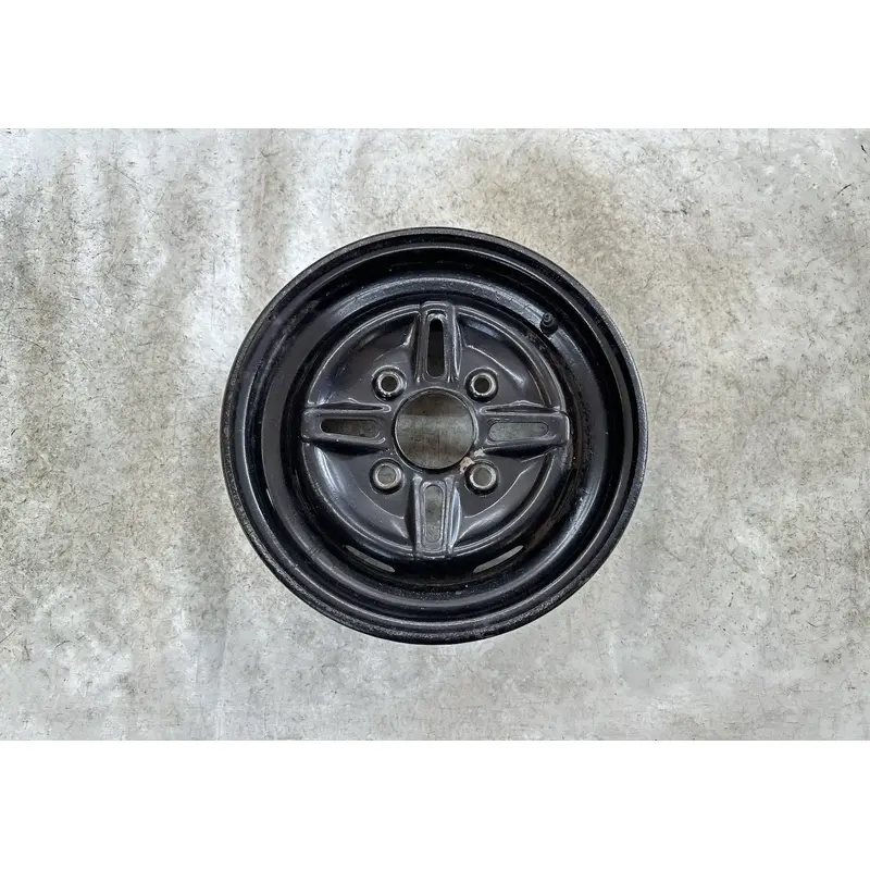 USED OEM 97-02 YAMAHA 350 WOLVERINE 4X4 BLACK FRONT WHEEL RIM 12X6