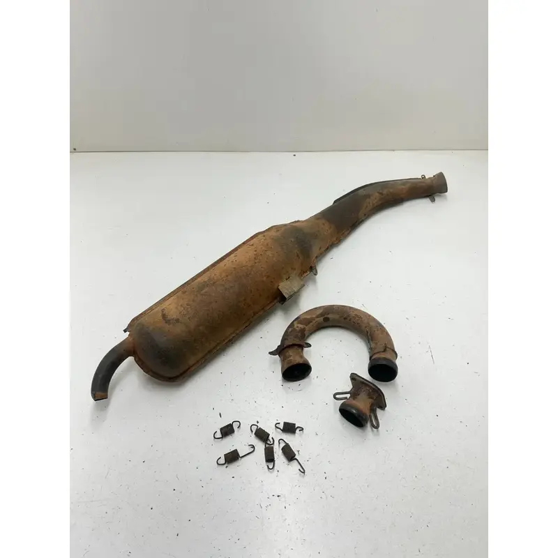 88 1988 Polaris Trail Boss 250 4x4 OEM GOOD TIGHT! Exhaust Muffler Pipe Silencer
