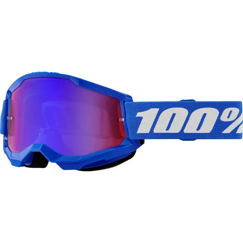 100% Strata Fits 2 Goggle - Blue - Red/Blue Mirror Lens 50028-00014