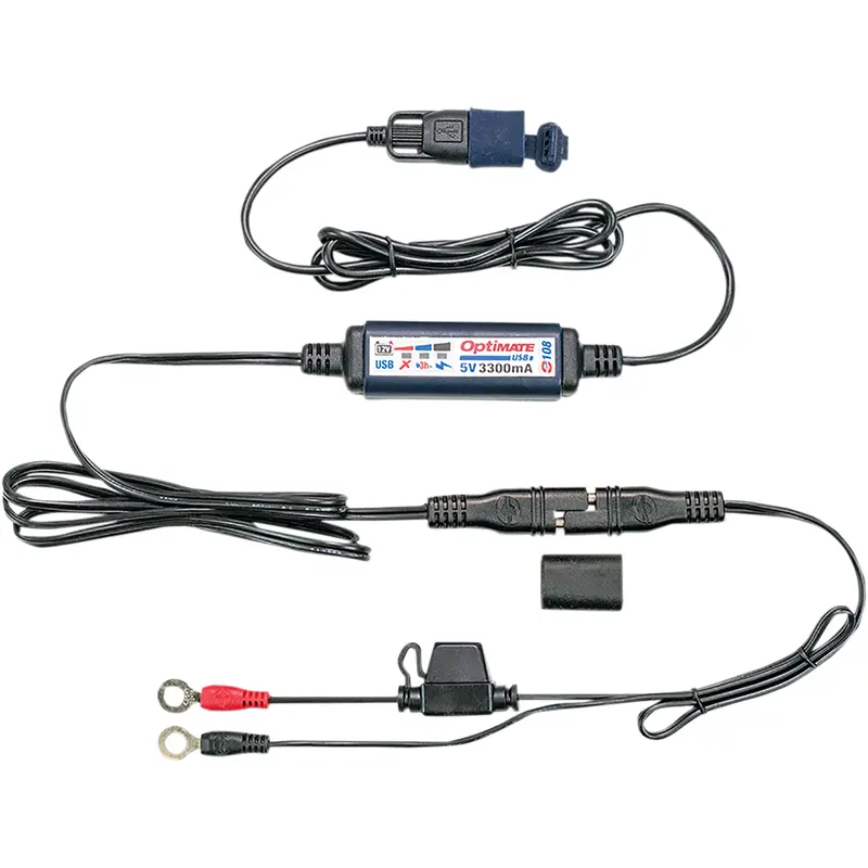 Tecmate SAE to USB Power Cable O-108 - With Battery Lead