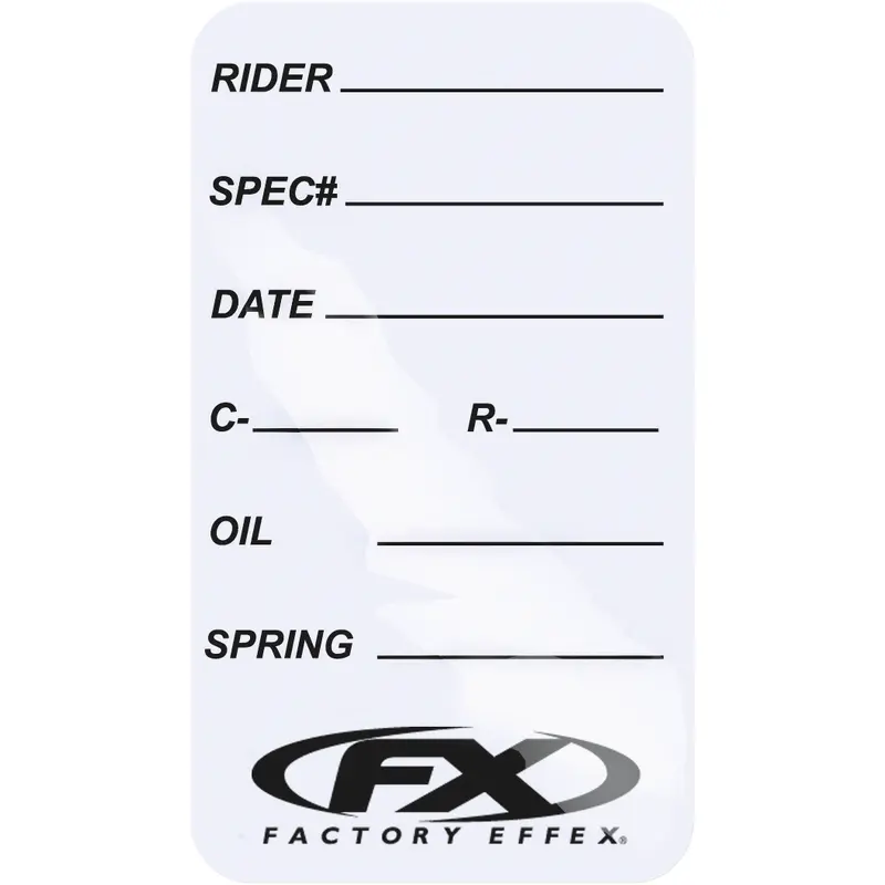 Suspension Spec Sticker