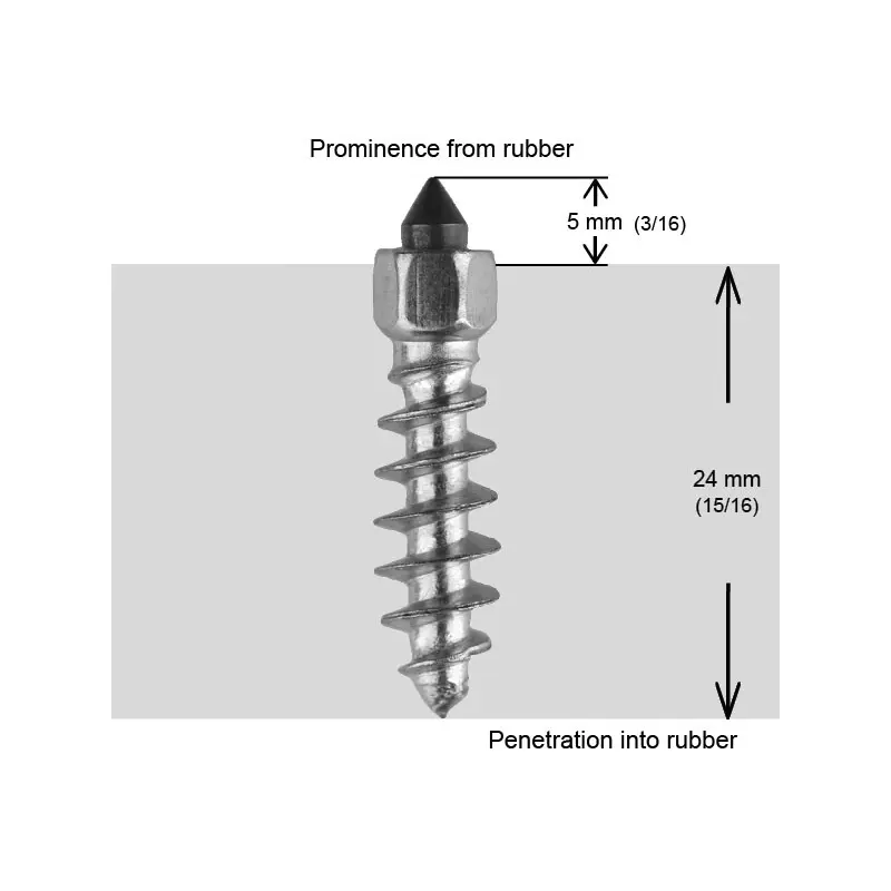 IGRIP 25MM STANDARD SCREW STUDS QTY 100