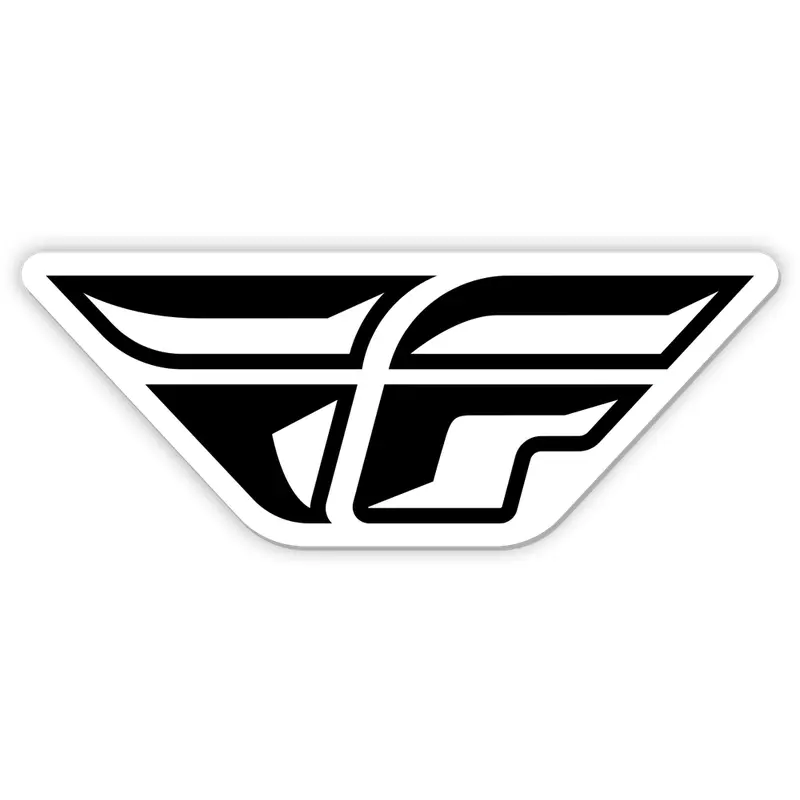 FLY RACING STICKER F-WING 4" 100PK DIE CUT LAMINATED
