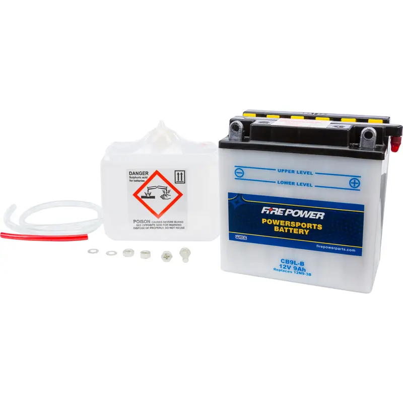 FIRE POWER BATTERY W/ACID CB9L-B 12V HEAVY DUTY