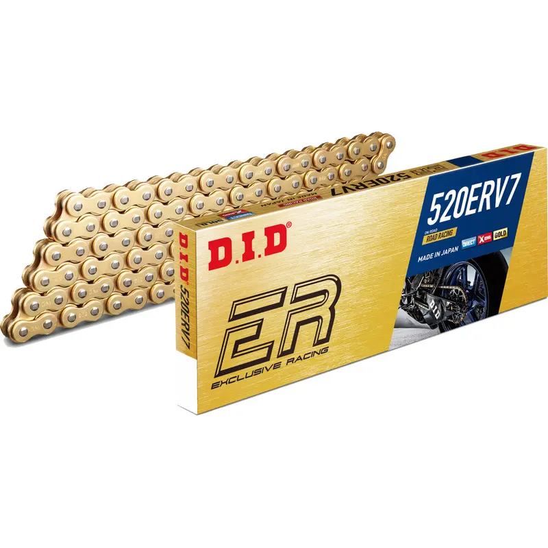 D.I.D CHAIN 520ERV7 112L GOLD/GOLD