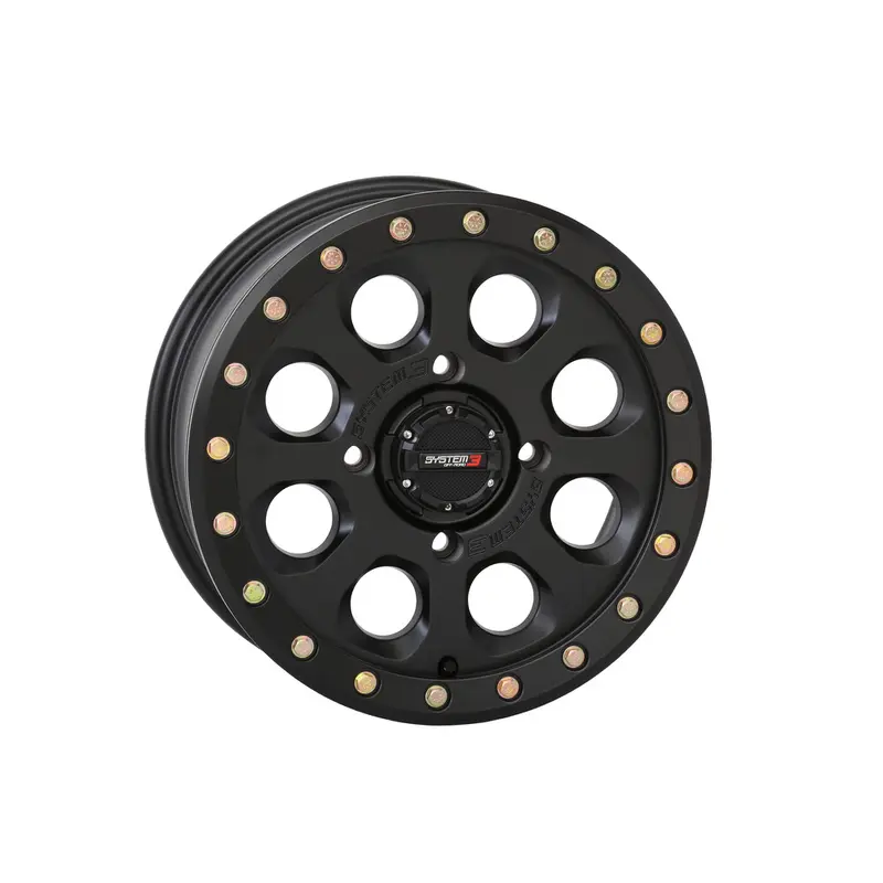 SYSTEM 3 SB7 BL WHEEL 14X7 4 3 ( 10MM) 4/137 MATTE BLACK