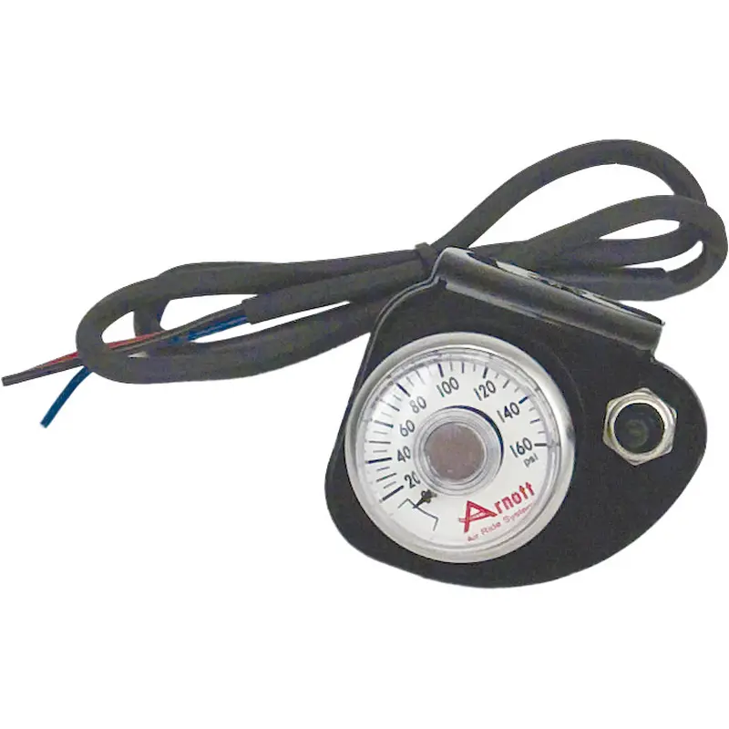 ARNOTT PRESSURE GAUGE & BRACKET W/TOGGLE SWITCH BLACK