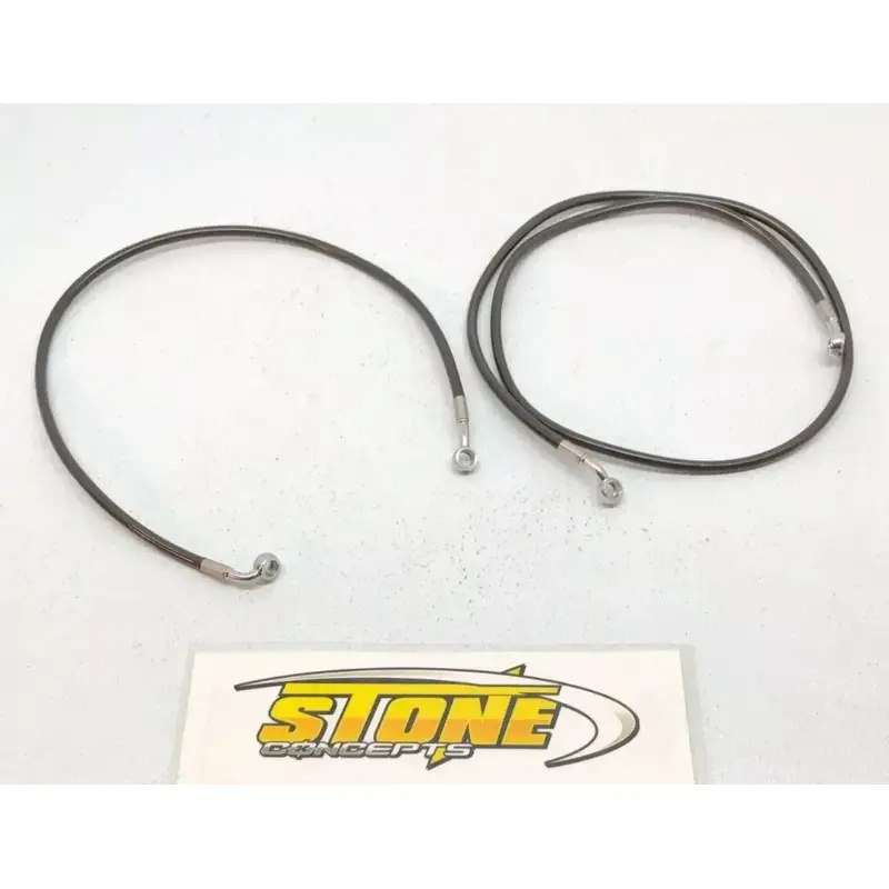 Streamline Steel Braided Smoke Rear Brake Line Left Right  .5 CanAm Renegade XXC