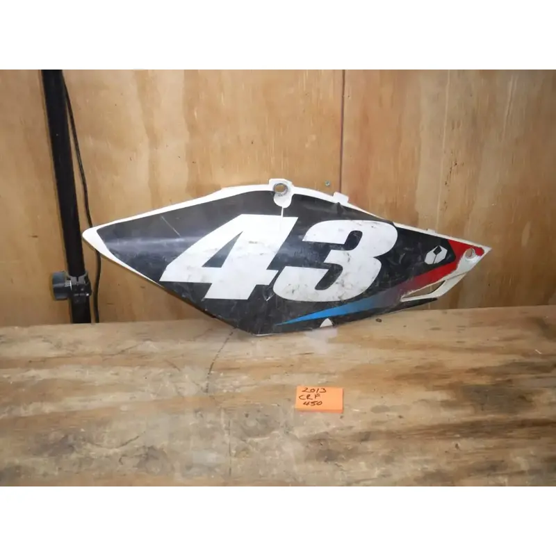 2013 Crf450r (M18) Left Side Rear Number Plate White