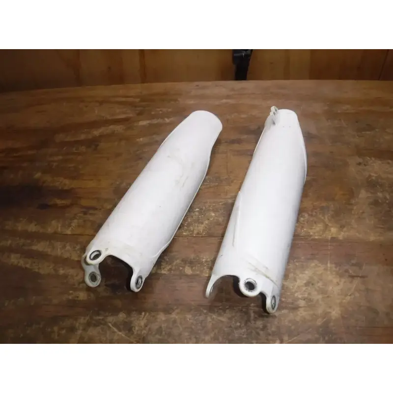 2015 Crf250r (B) Front Fork Guards Plastic White Body Fender Guide