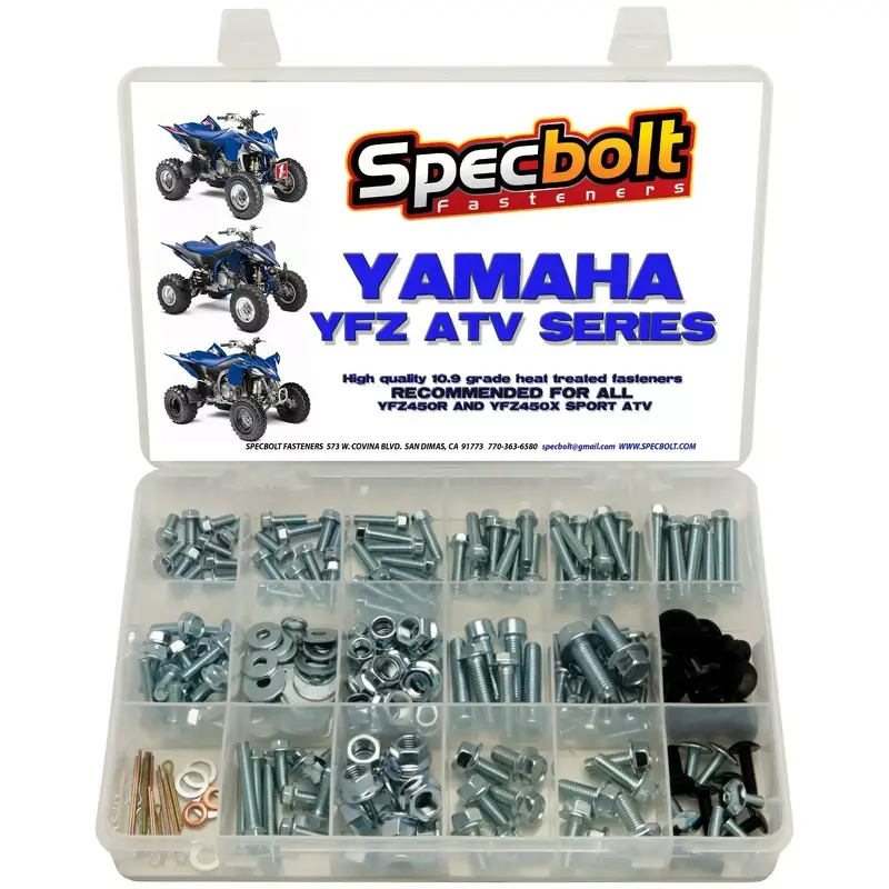 250pc Bolt Kit Yamaha YFZ450 YFZ 450 ATV plastic body fenders engine frame pipe