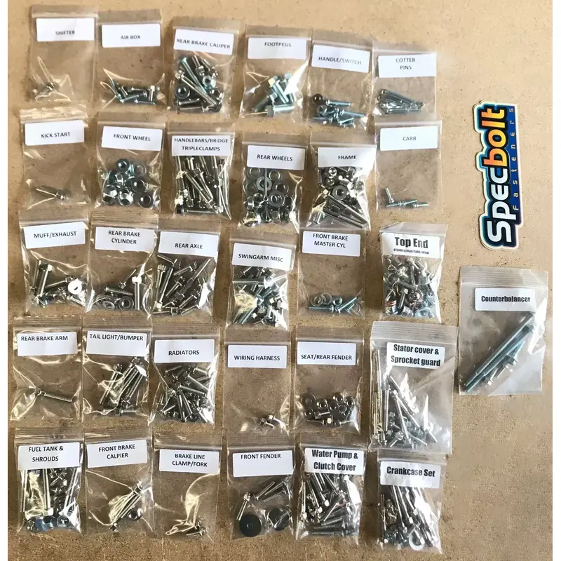 NICKEL WURKS Restoration Bolt kit Honda 1985 ATC250R Forks Engine Body Frame