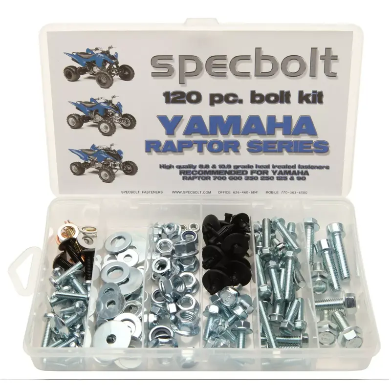 120pc Bolt Kit Yamaha Raptor ATV 90 125 250 350 600 660 700 body engine plastics