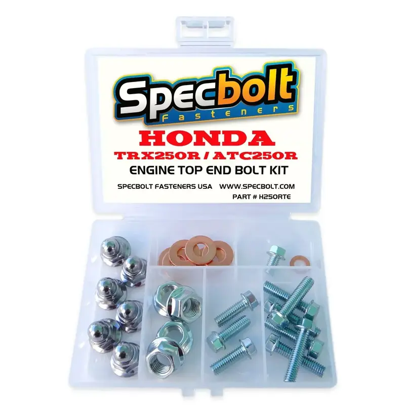 HONDA TRX250R FOURTRAX ENGINE TOP END BOLT KIT Cylinder Head Reed Cage Exhaust