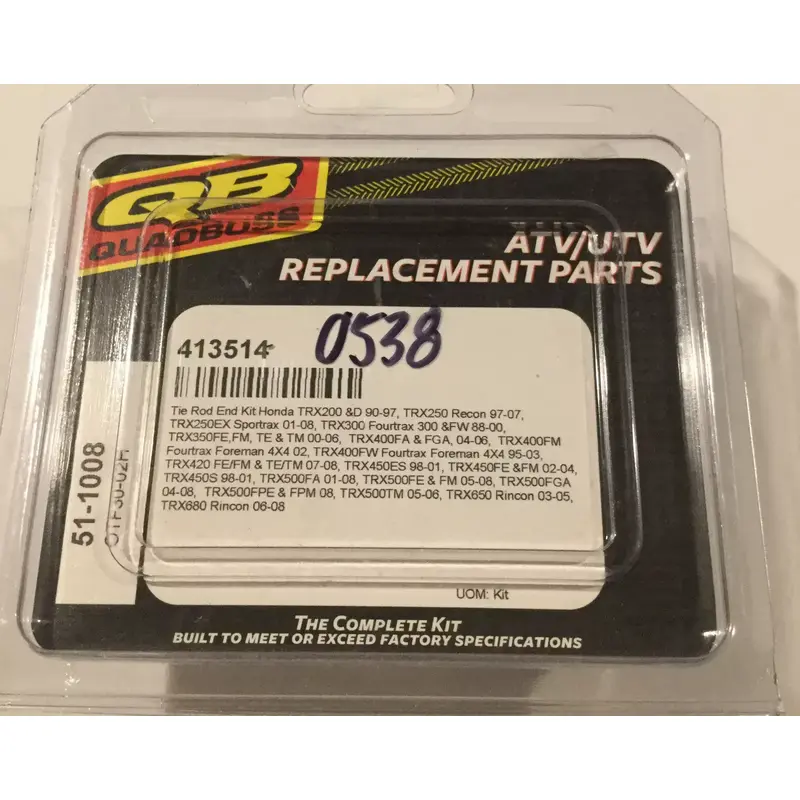 NEW! QUADBOSS ALL BALLS TIE Rod End Kit Honda TRX200 TRX250 TRX300 TRX350 TRX450