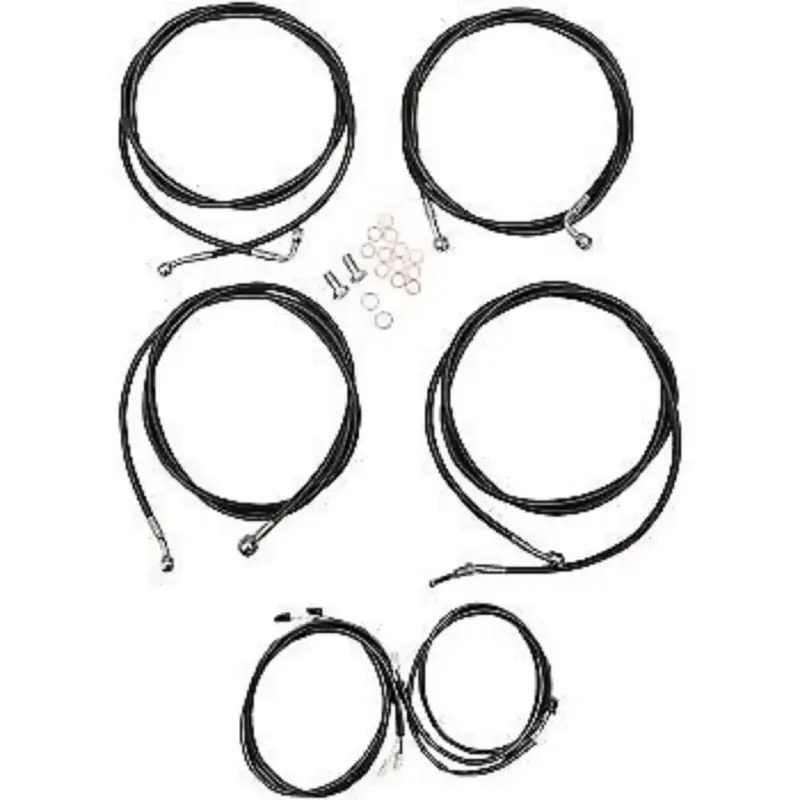 LA CHOPPERS LA-8054KT3-16B Black Plug-and-Play Cable Kit for 15-17" Apes