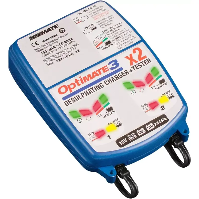 Tecmate Optimate 3 Charger TM451 3 x 2