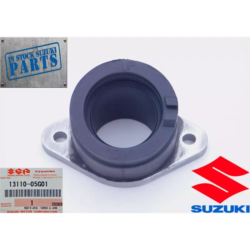 SUZUKI OZARK 250 KING QUAD CYLINDER HEAD CARBURETOR CARB INTAKE BOOT FLANGE