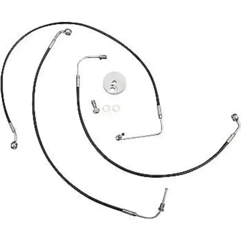 LA CHOPPERS Black Front Brake Line Kit