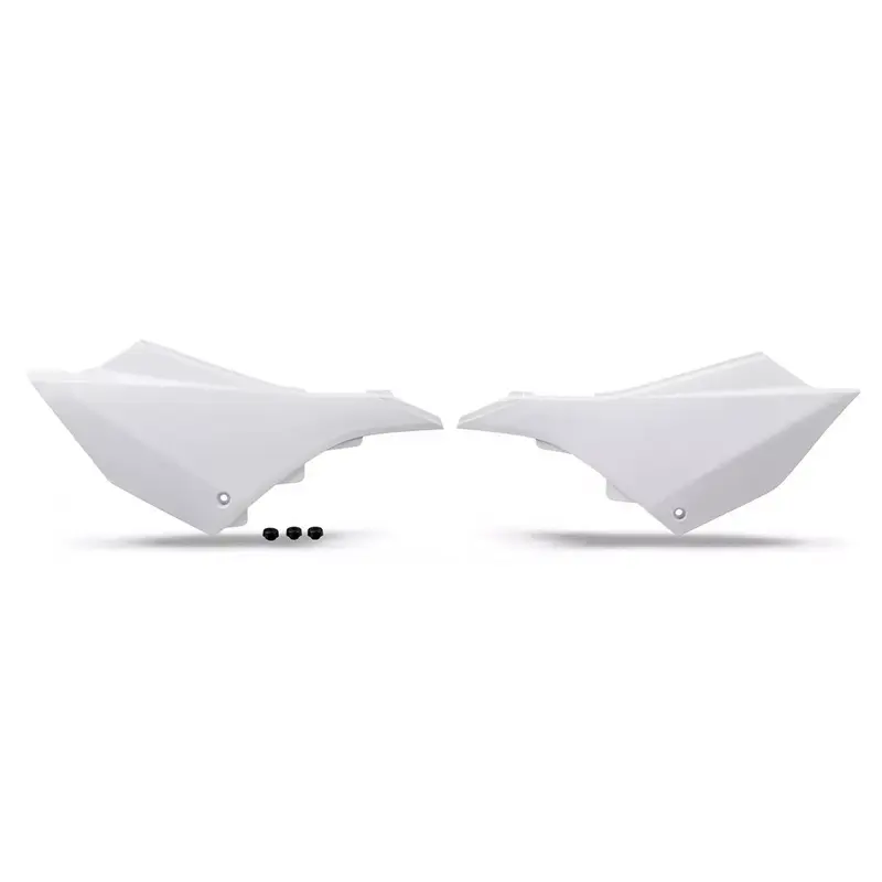 UFO White Side Number Plates for YZ125, YZ125 Monster Energy Edition, YZ125X