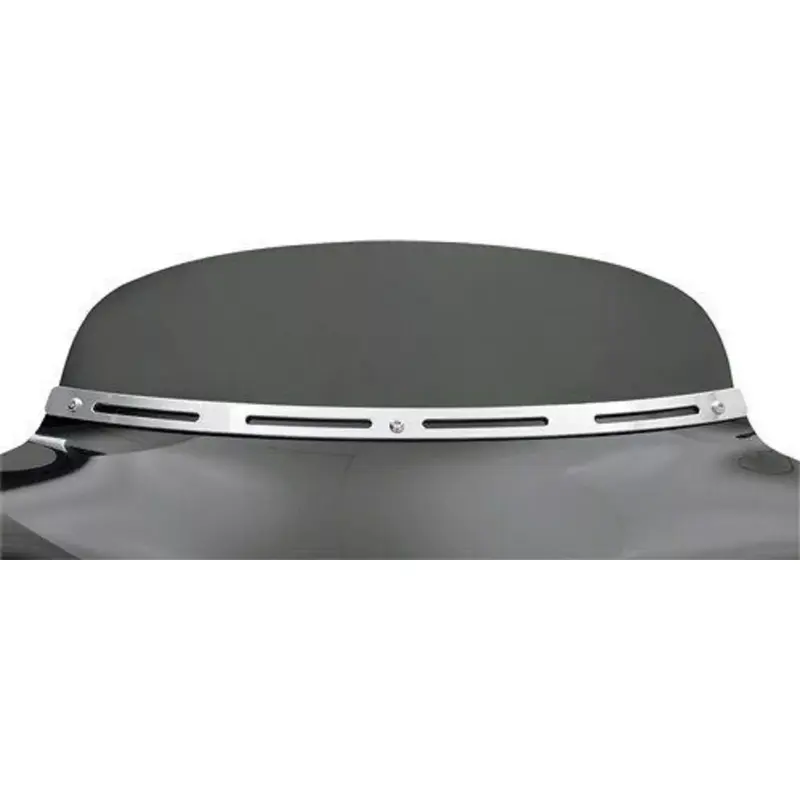 Memphis Shades Polished Stainless Steel Slotted Fat Trim for Batwing Fairing