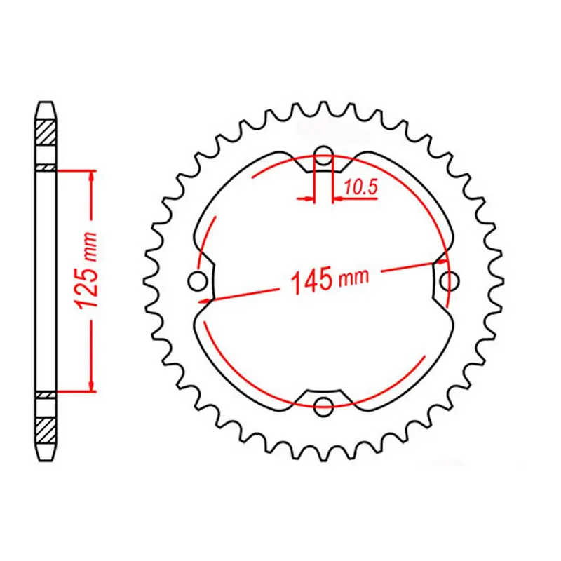 MTX 1857 Steel Rear Sprocket #520