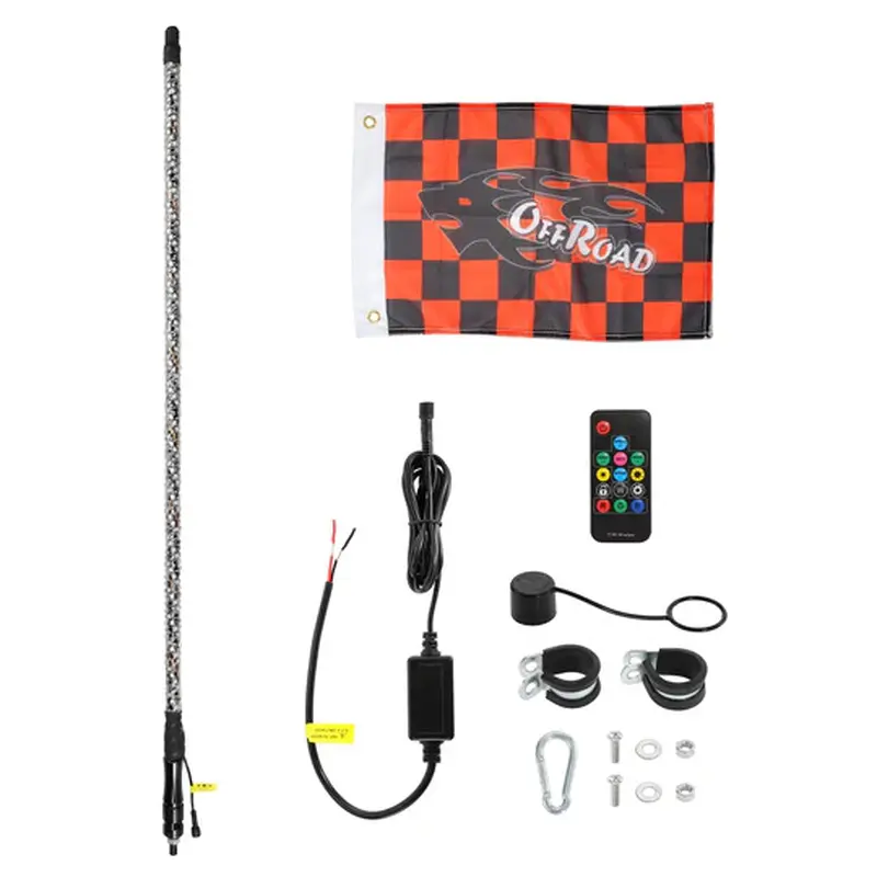 RGB LED WHIP LIGHT | REMOTE CONTROLLED - 4 FT