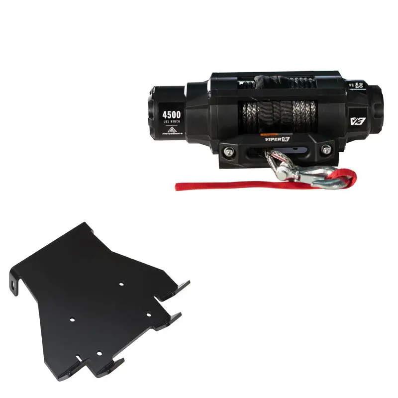 Viper 4500lbs V3 Winch Black Rope With Mount For Honda Foreman 400 2007-2011