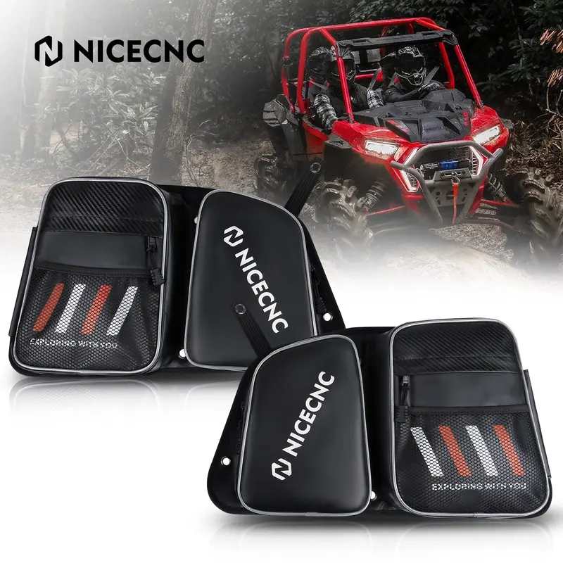 Upgraded UTV Rear Door Storage Bags For Polaris RZR XP 4 1000 900