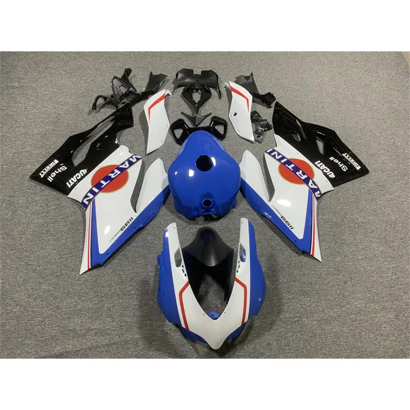 Amotopart 2012-2015 Ducati 899 Blue White Black Fairing Kit