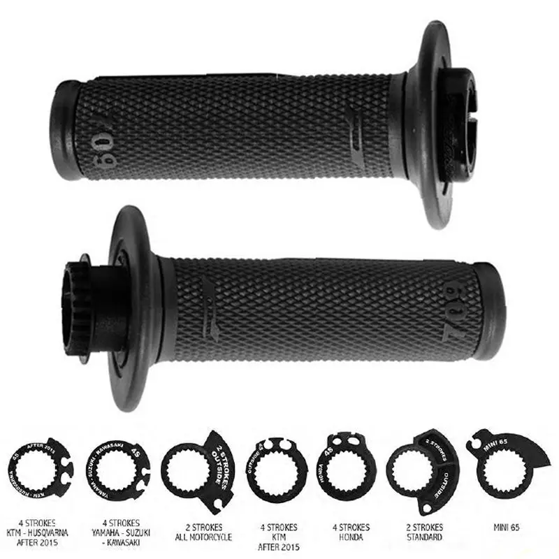 Lock on Grips Black 22/25mm 7 throttle Cams Progrip (PG709B)