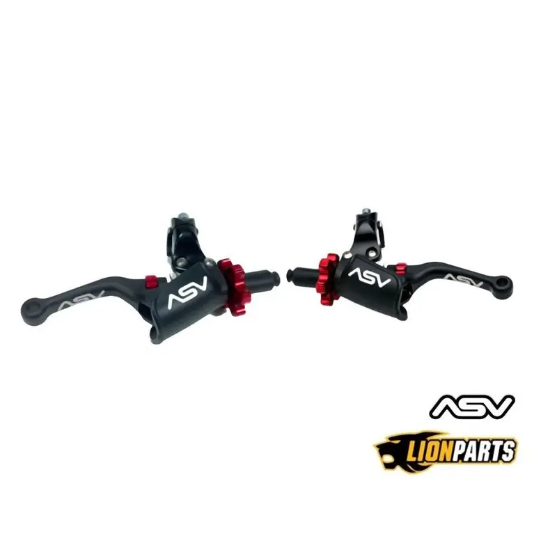 ASV Black Off-Road Shorty Pro Perch Brake and Clutch Lever For Honda XR70R 1973-2002
